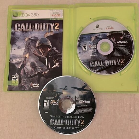 XBOX 360 Call of Duty 2 bonus disc),Modern Warfare 3, Ghosts w cases & manual - Picture 2 of 6